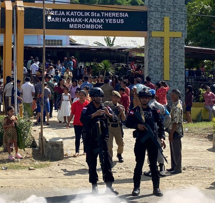 pask 1 Perayaan hari raya Paskah 2024 yang berlangsung di 62 gereja di Kabupaten Manggarai Barat Provinsi Nusa Tenggara Timur berlangsung kondusif. FOTO HO- HUMAS POLRES MANGGARAI BARAT