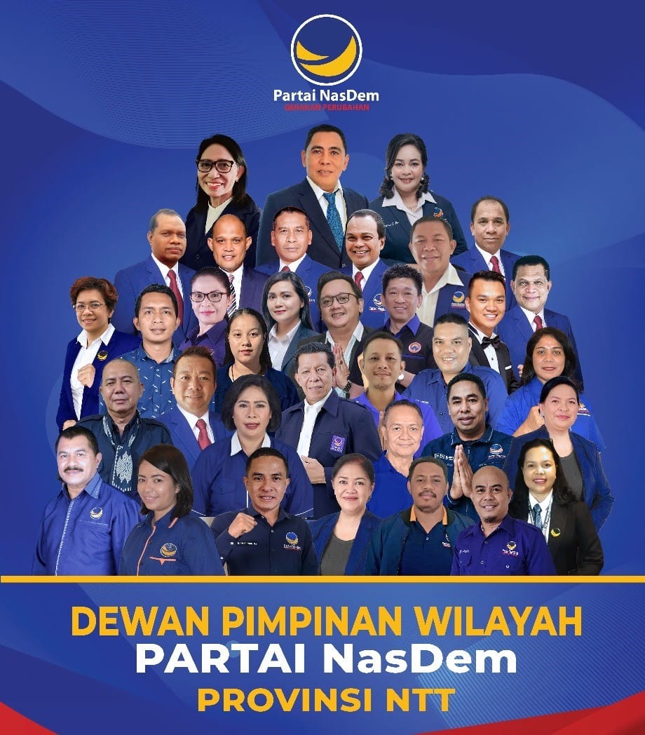 Jajaran Dewan Pengurus Wilayah (DPW) Partai Nasdem Provinsi Nusa Tenggara Timur, Periode 2024-2029. Dok Humas Nasdem NTT.