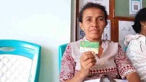 Gitrudis Tael (52), salah satu peserta JKN asal Kupang.
