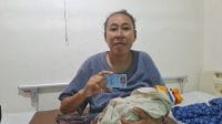 Doriana seorang ibu yang melahirkan anak kembar tiga orang.