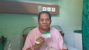 Rosni peserta JKN segmen PBI, benar-benar merasakan bahwa Program JKN ini sangat membantu seluruh masyarakat untuk mendapatkan akses ke pelayanan kesehatan