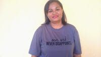 Sri Lestari Kouanak (40), seorang peserta Jaminan Kesehatan Nasional (JKN) dari segmen Pekerja Penerima Upah (PPU)