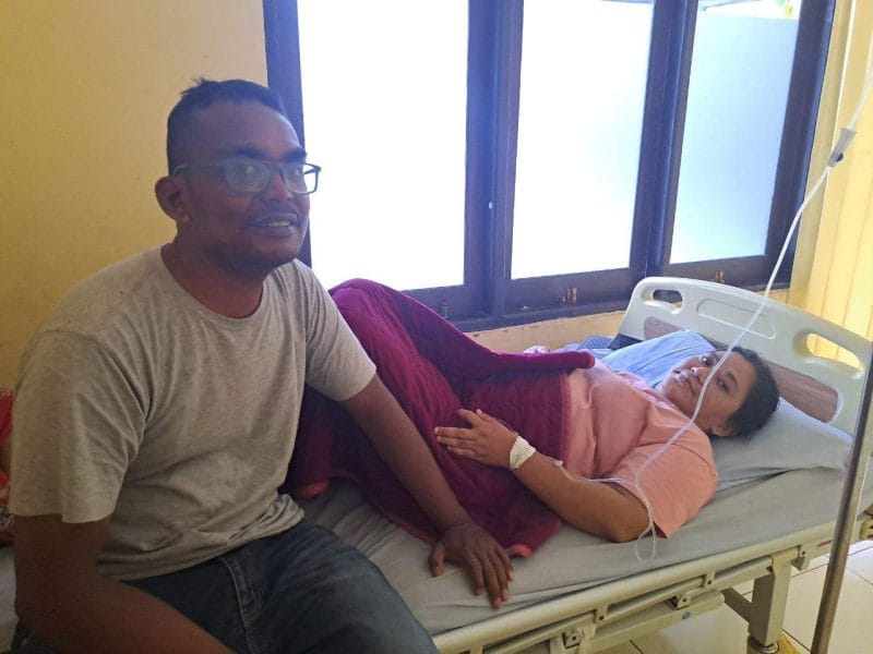 Marlin Henuk (36). Marlin terdaftar sebagai peserta BPJS Kesehatan saat menjalani perawatan di rumah sakit.