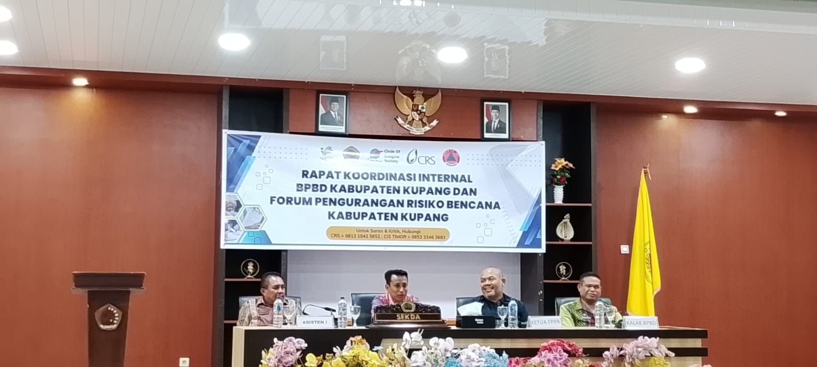 fprb dikatakan Sekretaris Daerah Kabupaten Kupang, Mateldius Sanam ketika membuka Rapat Koordinasi Internal Badan Penanggulangan Bencana Daerah (BPBD) dan Forum Pengurangan Resiko Bencana (FPRB) Kabupaten Kupang Bersama OPD dan mitra terkait Tahun 2026, di aula kantor Bupati Kupang, Oelamasi, Kami