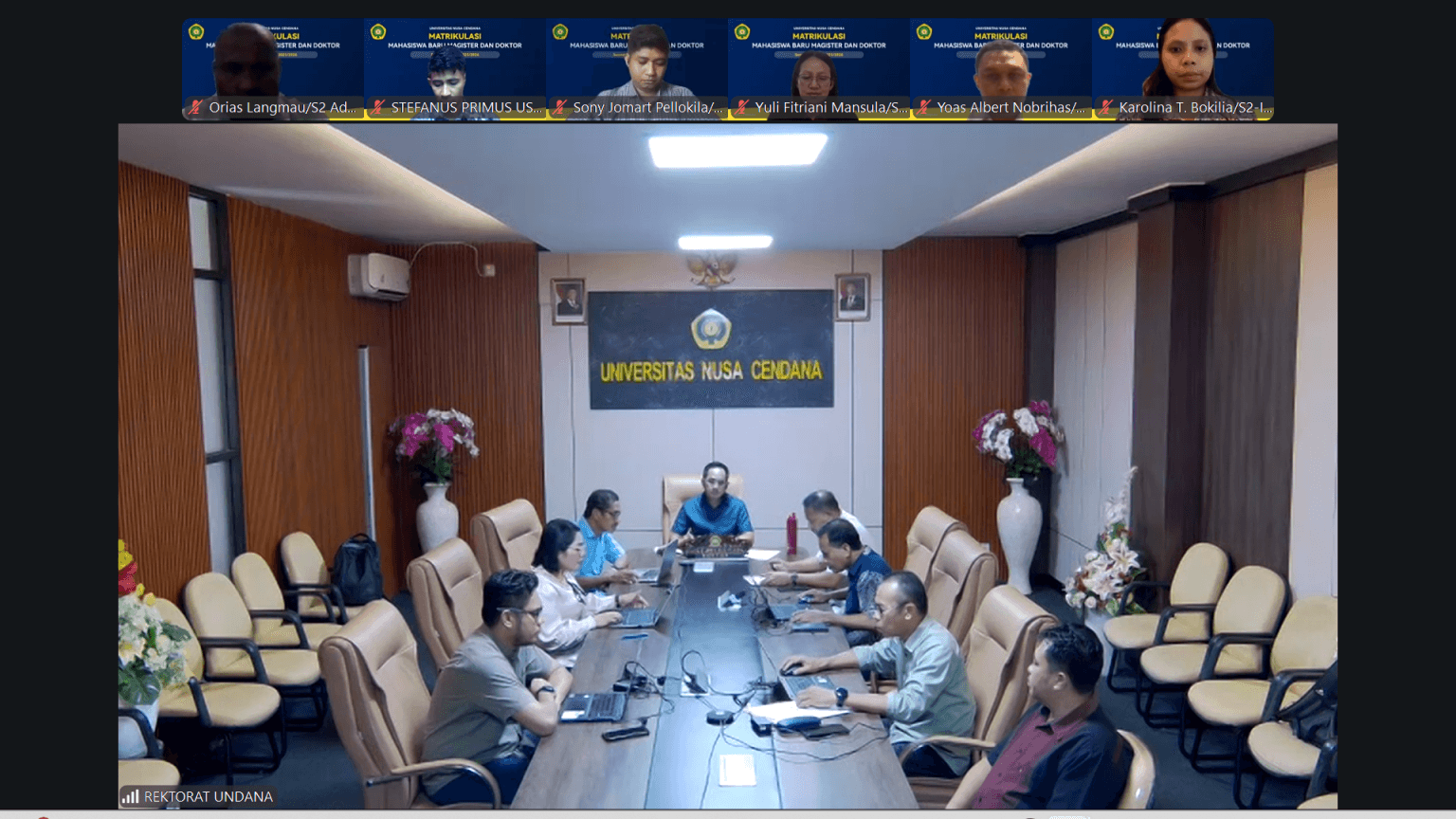 KETERANGAN FOTO/ HO-HUMAS UNDANA - Para penerima beasiswa yang dinyatakan lolos sebagai penerima beasiswa Lembaga Pengelola Dana Pendidikan (LPDP) resmi dinyatakan lulus seleksi untuk jenjang Magister dan Doktor sedang mengikuti matrikulasi .