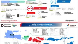 Keterangaan : Sebaran wilayah operasional dan sarfas serta lembaga penyaluran regional jatimbalinus