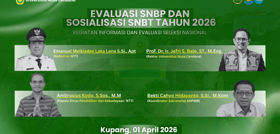 unbk Kepala Dinas P&K NTT, Ambrosius Kodo, S.Sos., M.M saat mengikuit Evaluasi Seleksi Nasional Berdasarkan Prestasi (SNBP) dan Sosialisasi SNBT 2026 bersama Universitas Nusa Cendana (Undana) yang berlangsung secara daring, Jumat (1/4/2026).