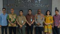 bahas miras 1 FOTO/HUMAS UNDANA - Rektor Undana, Prof. Dr. Ir. Jefri S. Bale, S.T., M.Eng., (keempat dari kiri) menerima audiensi Kapolres Kota Kupang AKBP Rudy Junus Jacob Ledo, S.I.K., S.H (ketiga dari kanan) Rabu (29/4)
