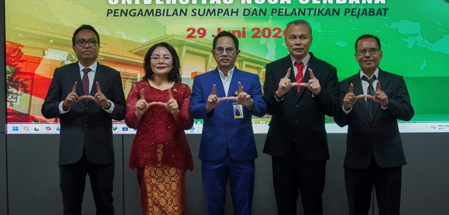 Rektor Universitas Nusa Cendana (Undana), Prof. Dr. Ir. Jefri S. Bale, S.T., M.Eng., resmi melantik empat wakil rektor baru pada Senin (29/6/2026)