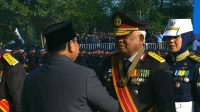 Dewan Pertimbangan Serikat Media Siber Indonesia (SMSI) Pusat, Taufiequrachman Ruki, menerima anugerah Bintang Kehormatan dari Prabowo Subianto yang diserahkan pada momentum perayaan Hari Bhayangkara ke-80 yang berlangsung di Jakarta, Rabu (1/7/2026).