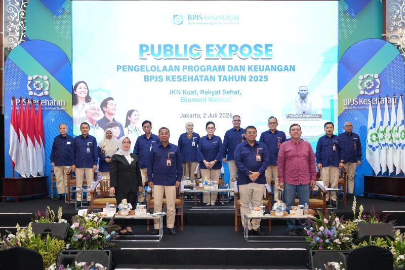 Direktur Utama BPJS Kesehatan, Prihati Pujowaskito, dalam Public Expose Laporan Pengelolaan Program dan Laporan Keuangan BPJS Kesehatan Tahun 2025, Kamis.