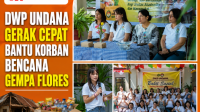 Dharma Wanita Persatuan Universitas Nusa Cendana (DWP Undana) menggelar aksi bakti sosial berskala luas untuk menyalurkan ratusan paket bantuan logistik dan kebutuhan pokok termasuk untuk korban bencana gempa di Pulau Florespada Jumat (28/8/2026) pagi.
