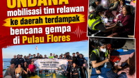 Tim Emergency Medical Team dari Tim Bantuan Medis Fakultas Kedokteran dan Kedokteran Hewan Universitas Nusa Cendana (TBM FKKH Undana) untuk melayani ratusan pengungsi dan warga terdampak gempa bumi Flores di Kabupaten Nagekeo.