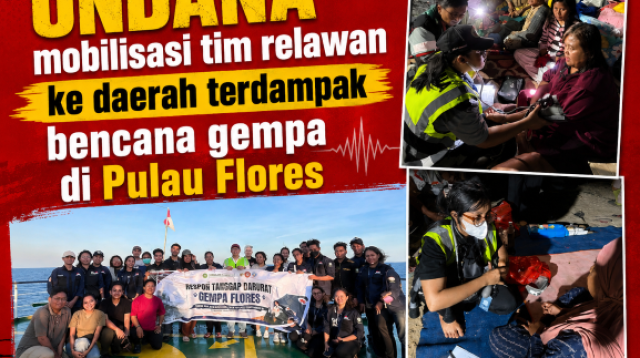 Tim Emergency Medical Team dari Tim Bantuan Medis Fakultas Kedokteran dan Kedokteran Hewan Universitas Nusa Cendana (TBM FKKH Undana) untuk melayani ratusan pengungsi dan warga terdampak gempa bumi Flores di Kabupaten Nagekeo.