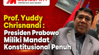 Guru Besar Ilmu Politik Universitas Nasional, Prof. Yuddy Chrisnandi,