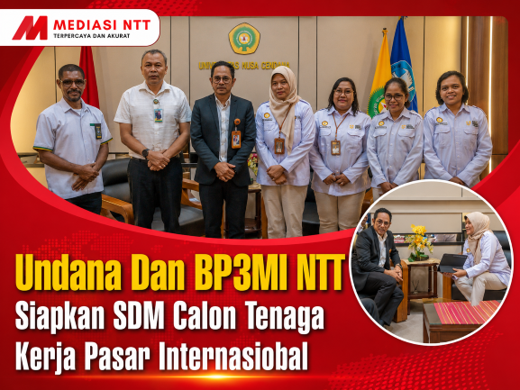 Balai Pelayanan Pelindungan Pekerja Migran Indonesia (BP3MI) melakukan penjajakan kolaborasi bersama Undana yang berlangsung di ruang rapat Rektor Undana, Kupang, pada Senin (31/8/2026).