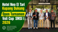 Ketua Panitia Vico Patty bersama Koordinator Sponsorship dan Dana Einstein Meinners, serta panitia panitia lainnya, Imeldha dan Jho, diterima langsung oleh General Manager Hotel Neo El Tari Kupang, Junaidi