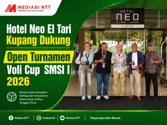 Ketua Panitia Vico Patty bersama Koordinator Sponsorship dan Dana Einstein Meinners, serta panitia panitia lainnya, Imeldha dan Jho, diterima langsung oleh General Manager Hotel Neo El Tari Kupang, Junaidi