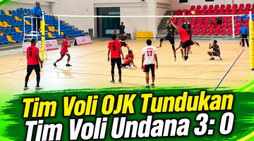 Tim Voli OJK Gebuk  FKIP Undana Dalam Turnamen SMSI Cup 3-0